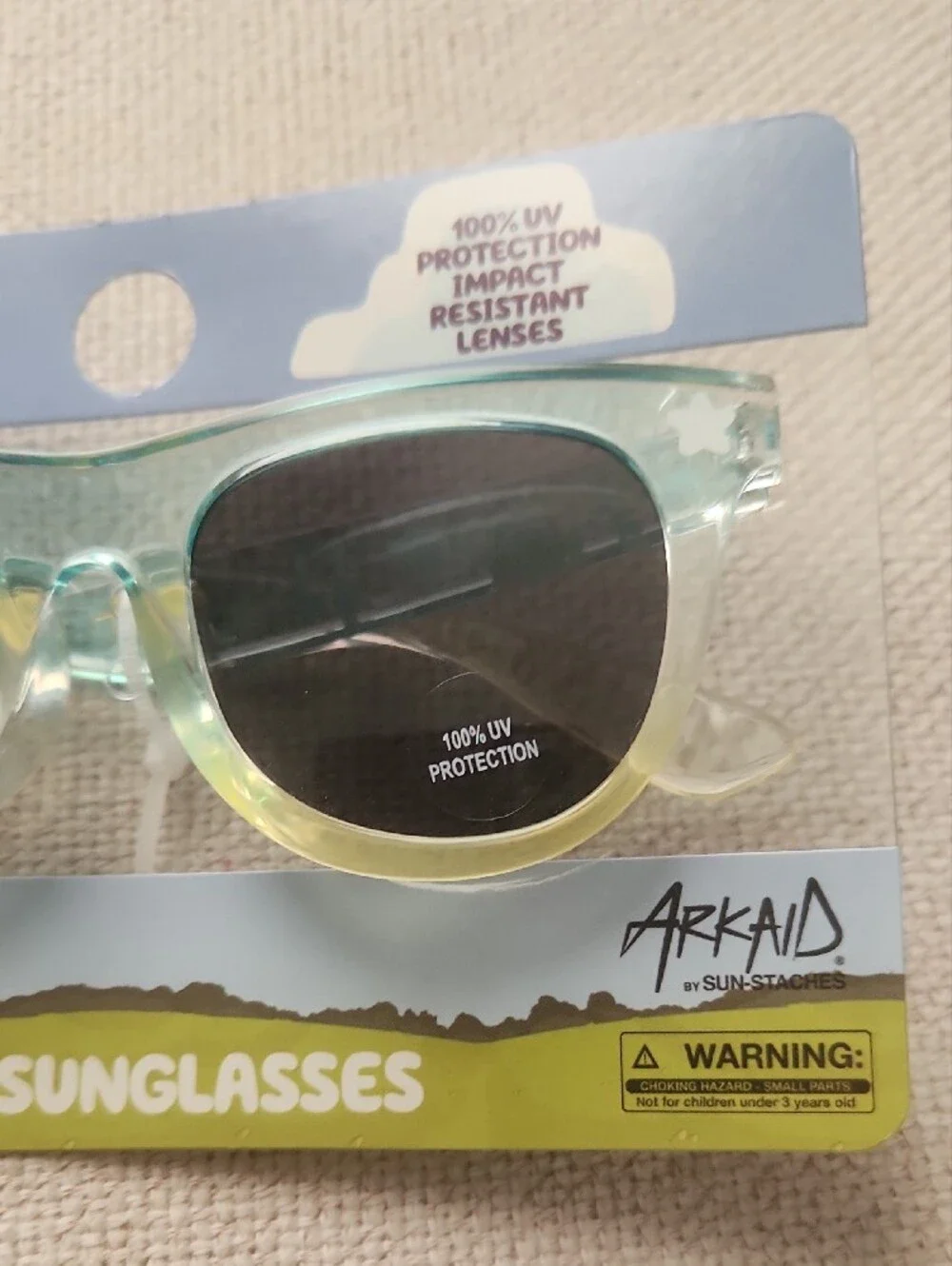 Arkaid Kids Sunglasses - Aqua to Pale Yellow Gradient
